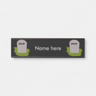 Placa De Porta Sinal de suspensão personalizado por tombstone RIP