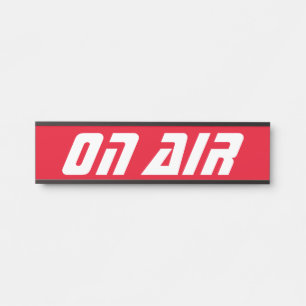 Placa De Porta Sinal Futístico Na Porta Do Ar