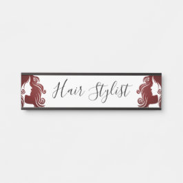 Placa De Porta Stylist para o cabelo