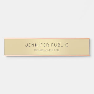 Placa De Porta Tendência de Modelo de Glamor Dourado Elegante Ro