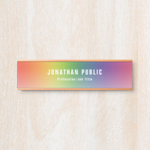 Placa De Porta Tendência Moderna do Elegante Vermelho Vermelho Am