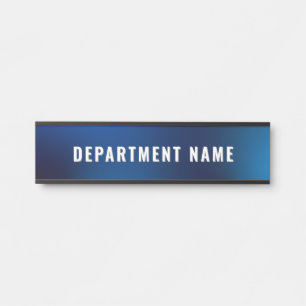 Placa De Porta Trendy BlueModern - Sinal de porta de nome simples