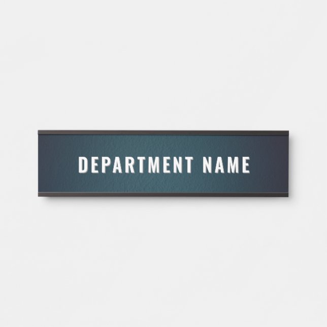 Placa De Porta Trendy Modern Simple Department Name Door Sign (Frente)