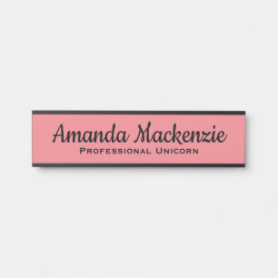 Placa De Porta Unicorn Engraçado Escritório De Porta Assinar Por 