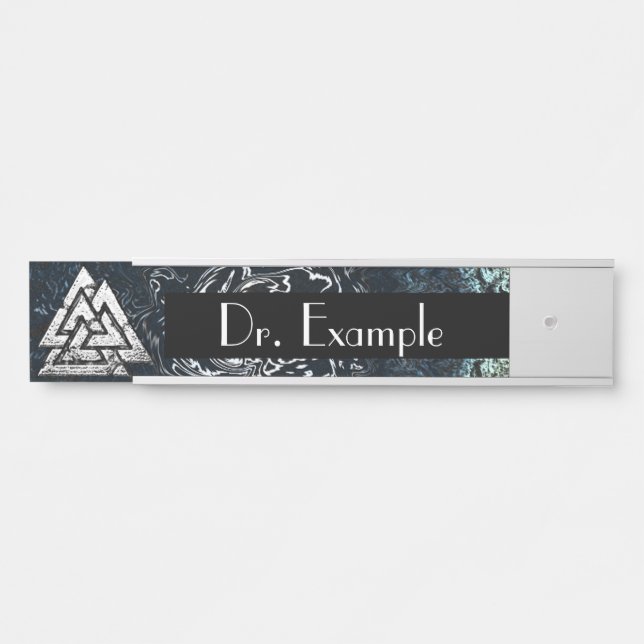 Placa De Porta Valknut~ (Wavy) (Frente)