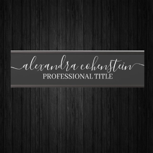 Placa De Porta Your Company Office Door Sign Black and White (Criador carregado)