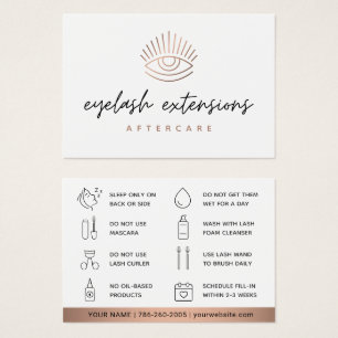 Placa de Pós-Cuidados das Extensões Eyelash de Bro