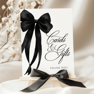 Placa de Poster de Mesa Black Bow Cards & Gifts