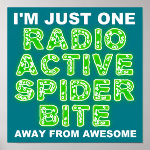 Placa de Poster de Mordida de Aranha Radioativa