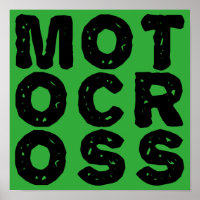 Placa de Poster de Moto de Terra Logo de Motocross