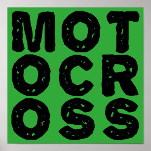 Placa de Poster de Moto de Terra Logo de Motocross