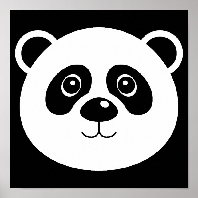 Placa de Poster do Urso Panda (Frente)