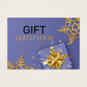 Placa de Presente Azul com Glitter Dourado Flocos