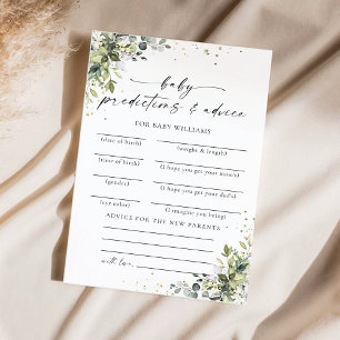 Placa de previsão de Chá de fraldas Floral Eucalyp