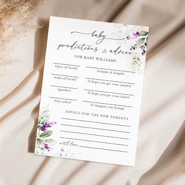 Placa de previsão de Chá de fraldas verde roxo (Criador carregado)