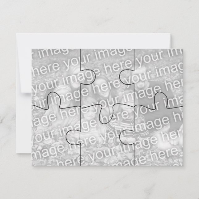 Placa de Quebra-cabeça "Mock" de Foto Personalizáv (Frente)