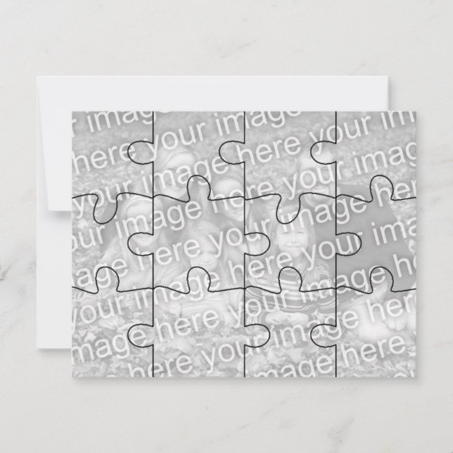 Placa de Quebra-cabeça "Mock" de Foto Personalizáv (Frente)