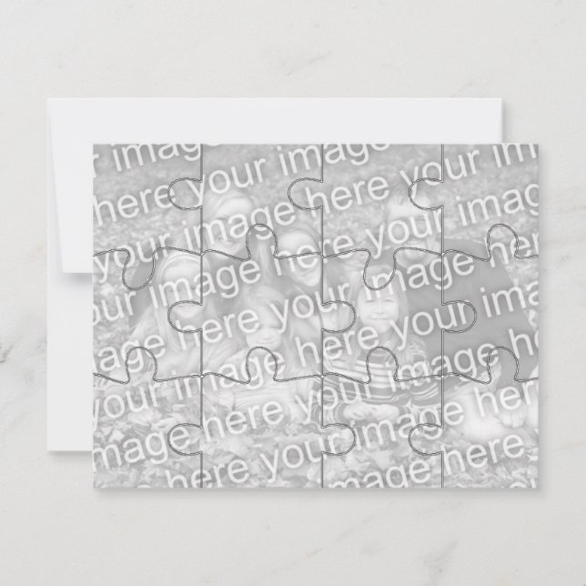 Placa de Quebra-cabeça "Mock" de Foto Personalizáv (Frente)