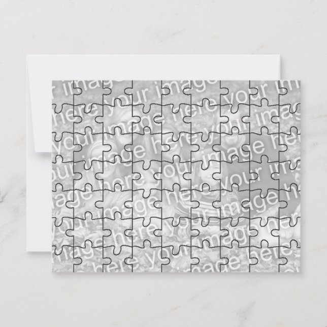 Placa de Quebra-cabeça "Mock" personalizável de fo (Frente)