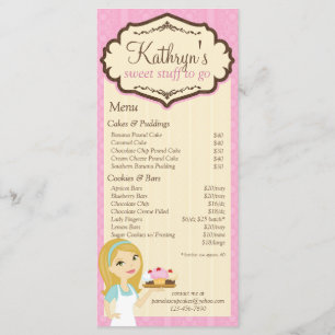 Placa de rack 3 do menu Cupcake D12 Baker Louro
