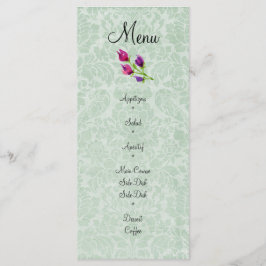Placa de rack de 4" x 9" no menu do Casamento tema