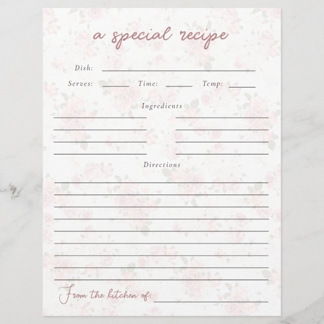 Placa de recebimento de Chá de panela Floral Vinta (Frente)