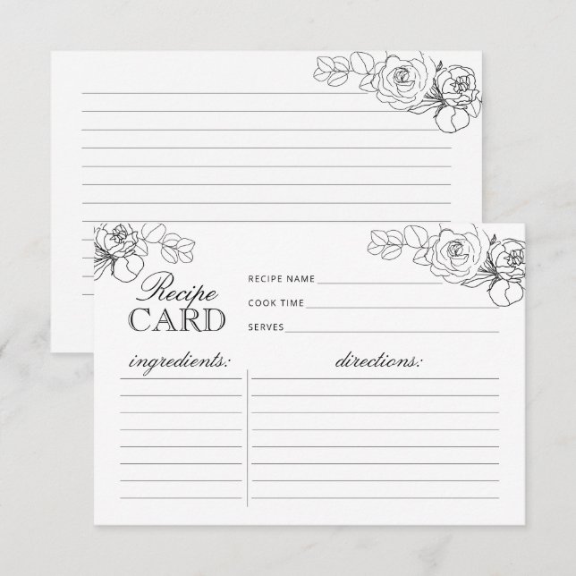 Placa de recebimento do Chá de panela Flor Preto e (Frente/Verso)