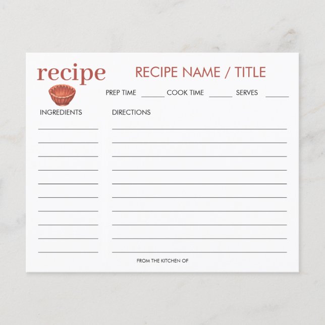 Placa de Receita de Molde Vintage Vintage (Frente)