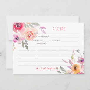 Placa de Receita de Peonies PixDezines Watercolor