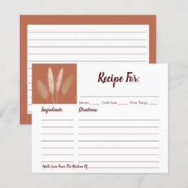 Placa de Receita do Chá de panela Grass Boho Pampa