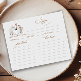 Placa de Receita do Chá de panela Pumpkin Branco Q