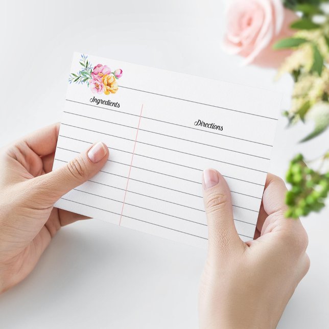 Placa de Receita Grande do Chá de panela Floral de (Criador carregado)