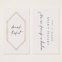 Placa de Recepção de casamento de Token de Tíquete