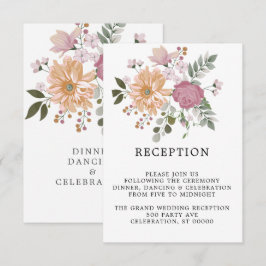 Placa de Recepção de casamento Vertical das Flores