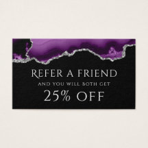 Placa de referência de agato prateado púrpura