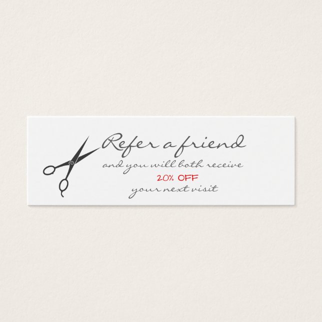 Placa de referência de salão de salão de tesoura (Frente)