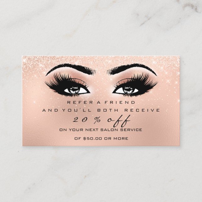 Placa de Referência de Salão Makeup Spark Lashes R (Frente)