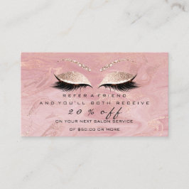 Placa de Referência de Salão Rosa Maquiagem Lashes