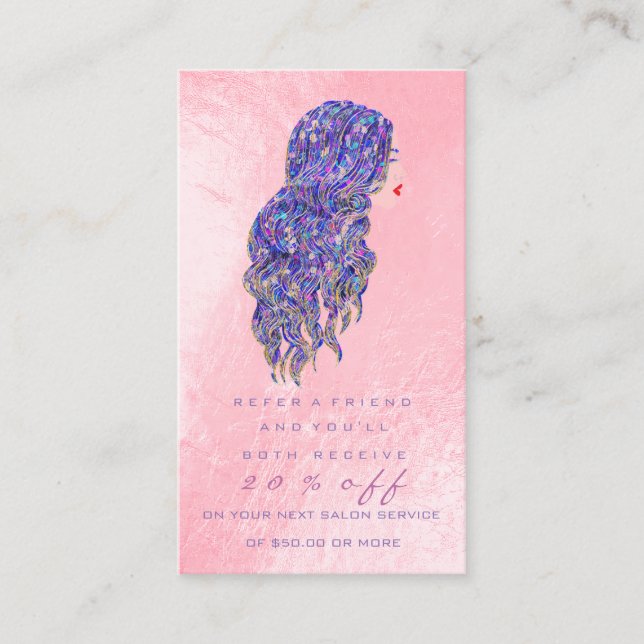 Placa de Referência de Salão Rosa Maquiagem Lashes (Frente)