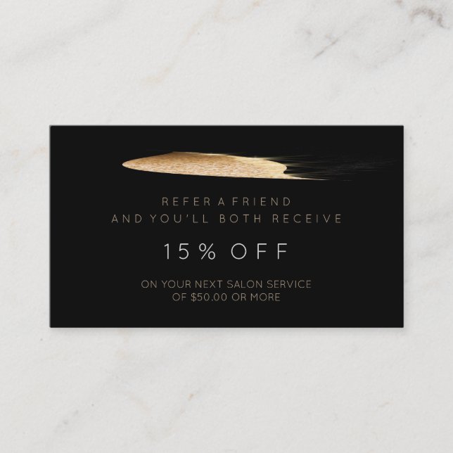 Placa de Referência de Salão Vip Brilhante Preto D (Frente)