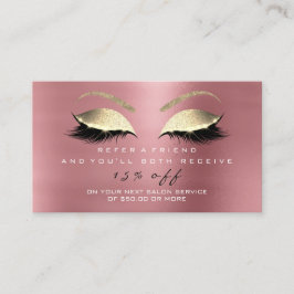 Placa de Referência Salon Lashes do Bean Dourado c