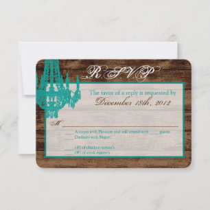 Placa de Resposta 3x5 R.S.V.P. Chandelier Russo Oc