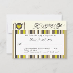 Placa de resposta 3x5 R.S.V.P. Silverware da placa
