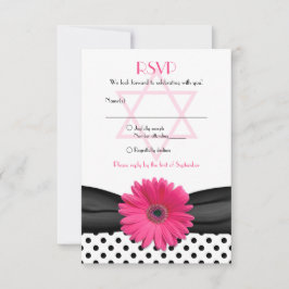 Placa de Resposta de Bat Mitzvah, Bolinhas Rosa, D