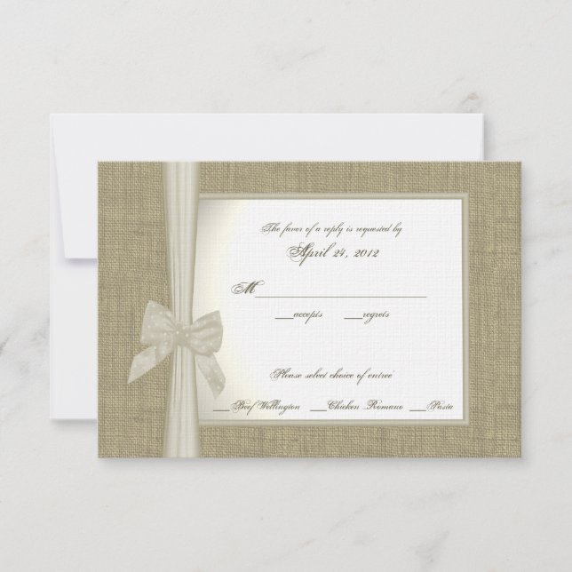 Placa de resposta de burlap e Arco (Frente)