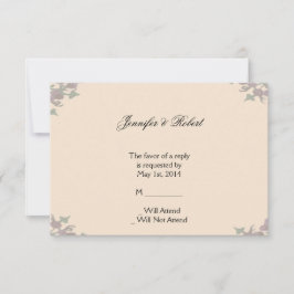 Placa de Resposta de Casamento de Flores de Flauti