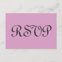 Placa de Resposta de Casamento RSVP Rosa e Cinza S