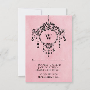 Placa de Resposta de Chandelier Vintage Rosa