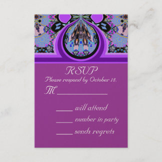 Placa de resposta de Convite de festas RSVP de Lav