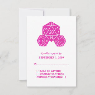 Placa de Resposta de Dice D20 Rosa
